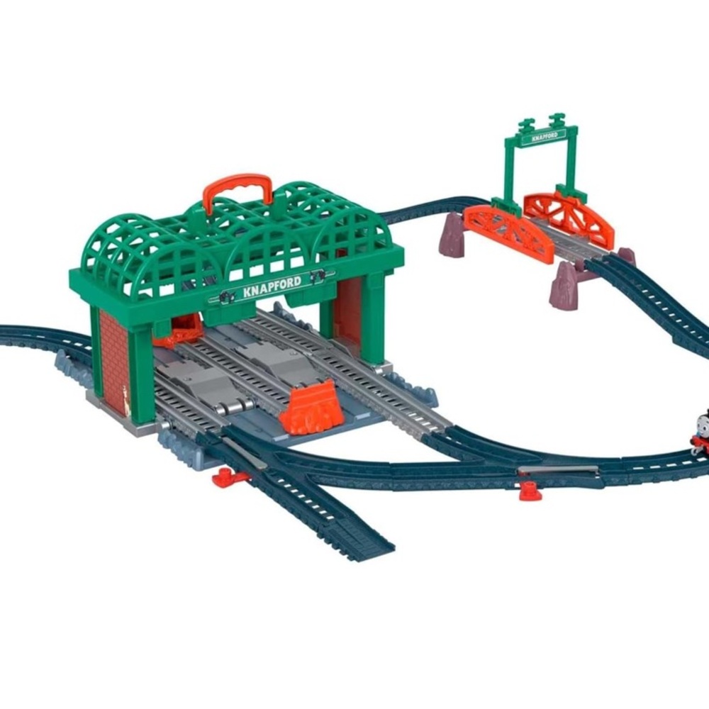 Thomas & Friends Diecast Toy Train & Track Set Knapford Station 2-in-1 Playset